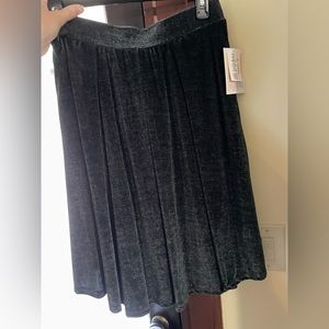 Lularoe velvet Madison skirt holiday M elegant plus top set